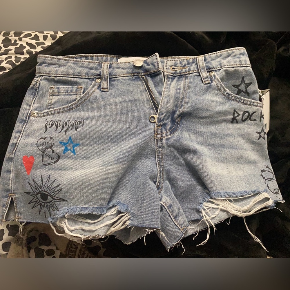 NWT Playboy Graphic Denim Women Shorts
